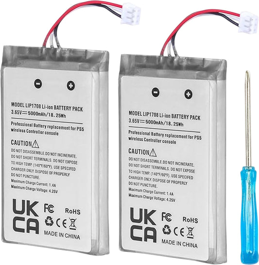 LIP1708 Li-ion Battery Pack 5000mAh Replacement For PS5 Wireless Controller