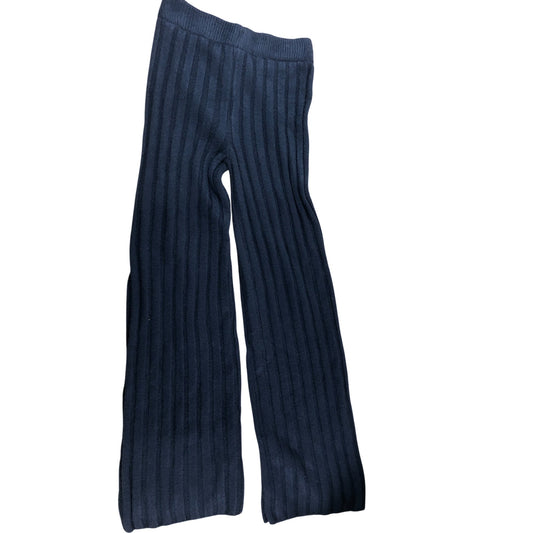 River Island Navy Ribbed Trousers XS Women's Comfortable Stretchy Fit