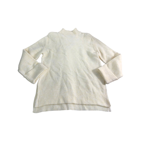 River Island Women's XS Cream Textured Knit Jumper Sweater High Neck