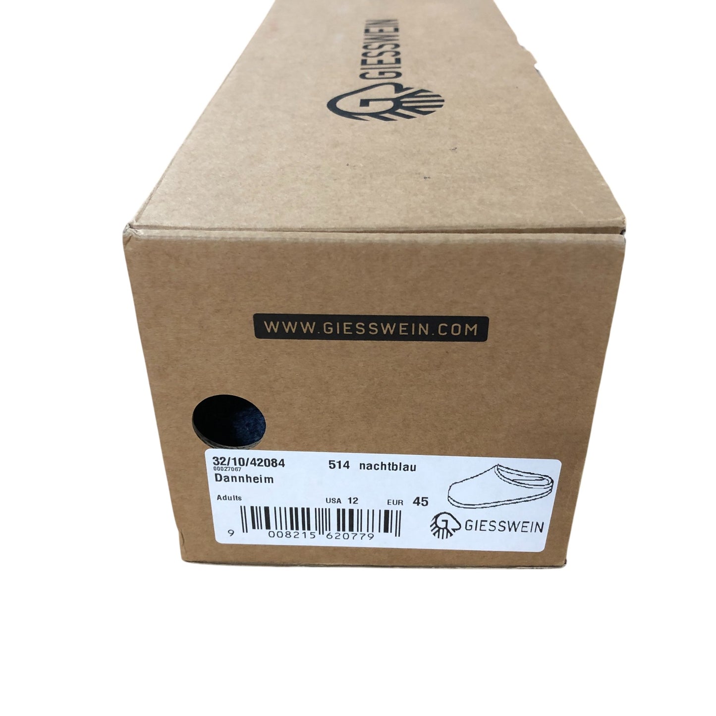 Giesswein Dannheim Slippers UK11.5 EU45 Men's Midnight Blue Wool Slip On