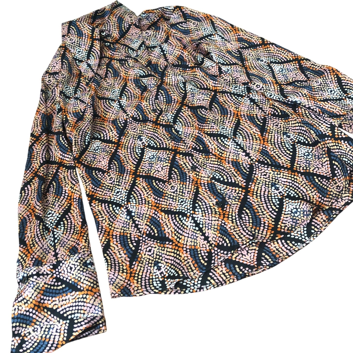Women's Long Sleeve Shirt Abstract Print Polyester Fashion XS