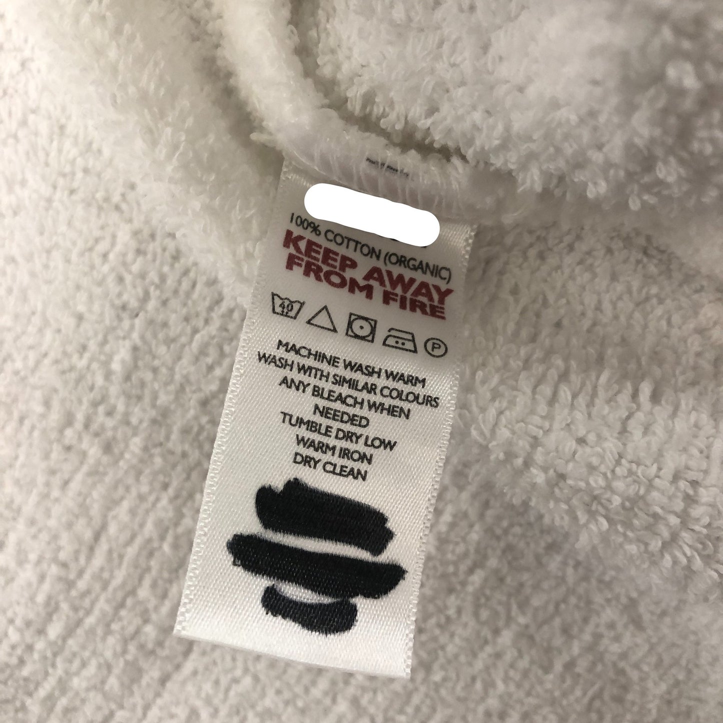White Waffle Robe Soft 100% Organic Cotton Bathrobe With Belt M