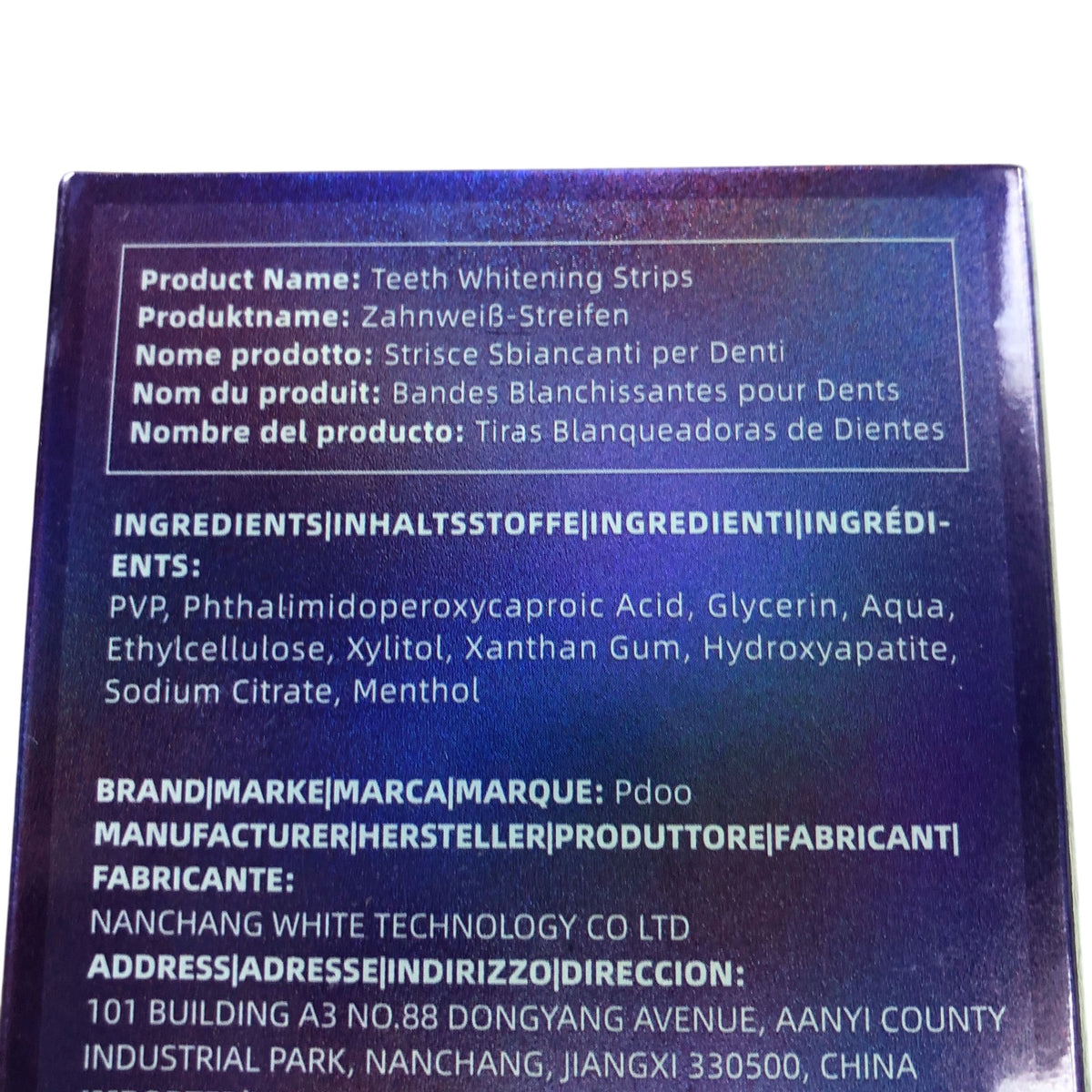 Pdoo Teeth Whitening Strips 20 Pack Effective Whitening Oral Care