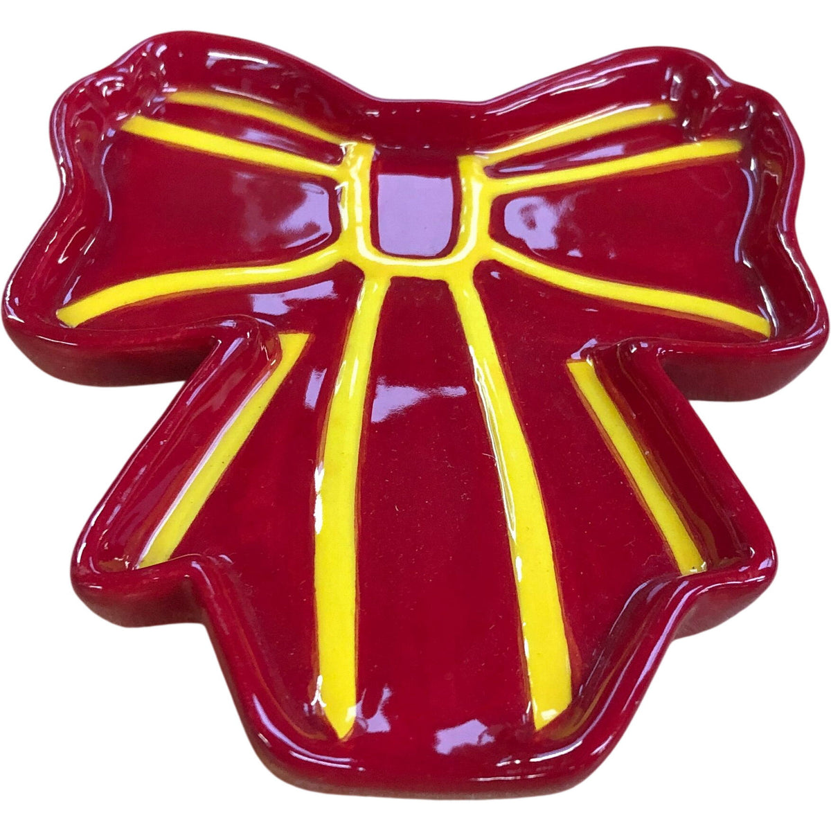 Ceramic Red Bow Shaped Spoon Rest