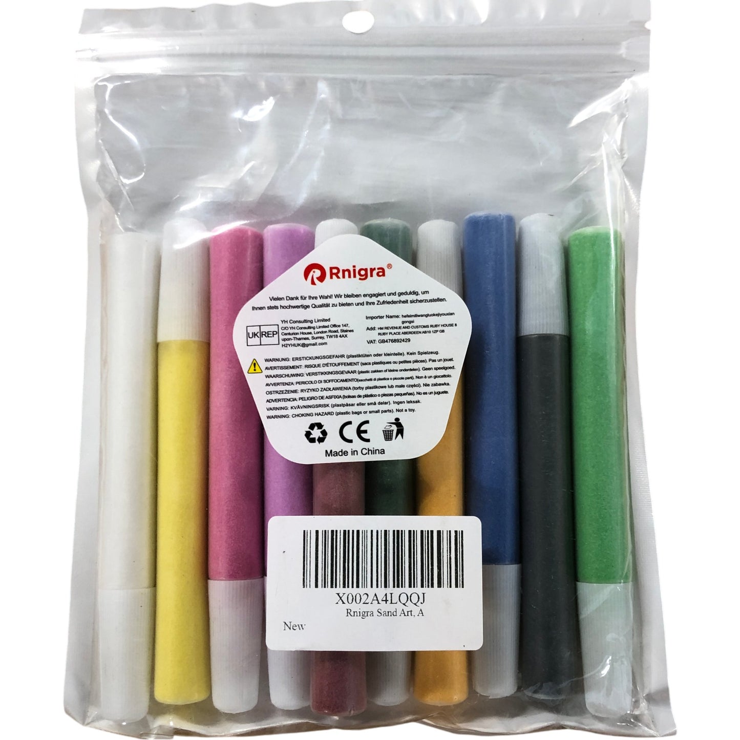 Rnigra Sand Art Kit 10 Colour Pack Ideal For Creative Children Arts And Crafts