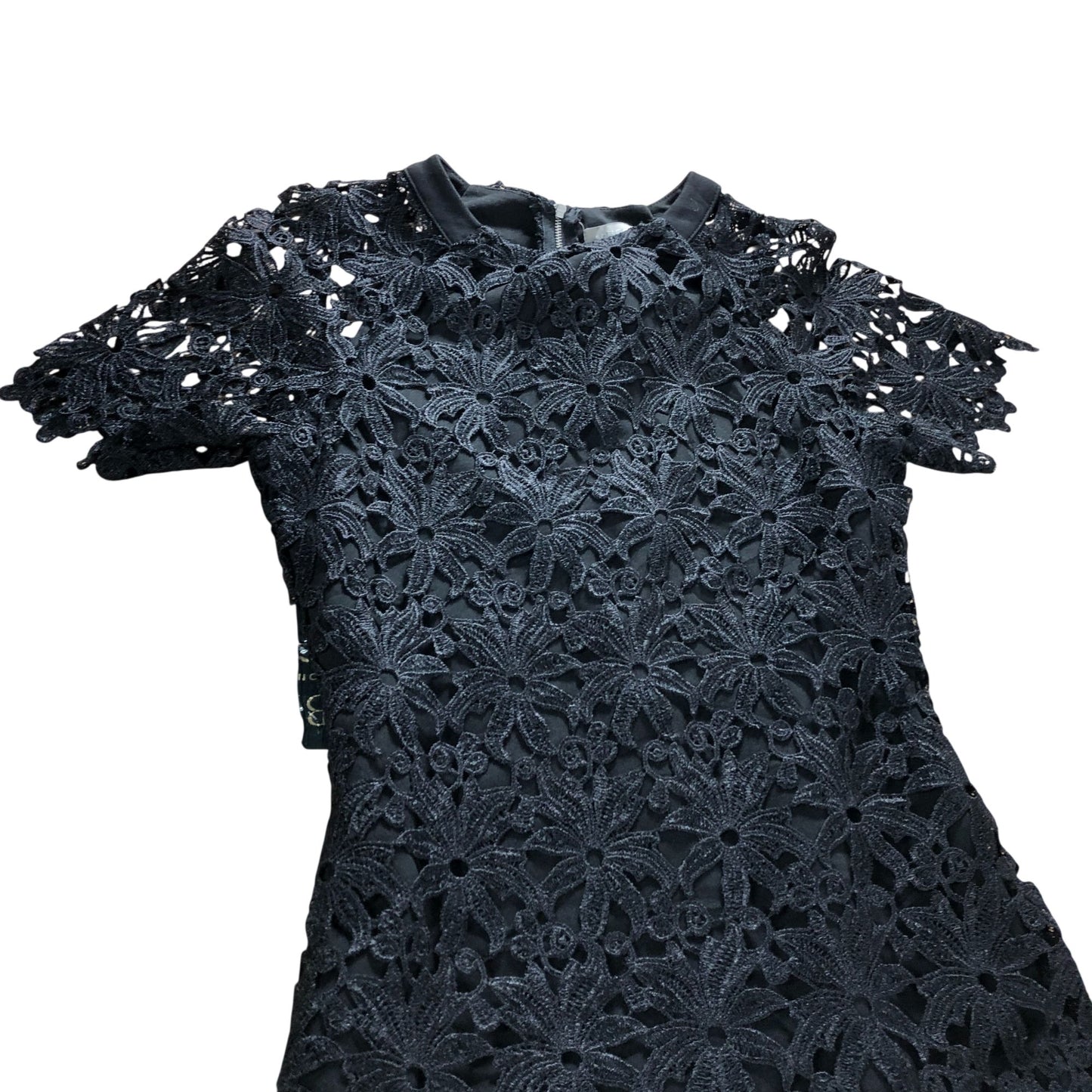 Forecast Lace Dress Size 8 Women's Black Short Sleeve Elegant Style