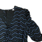 Summer Maxi Dress Women's Black Blue Patterned Flowy Size 12