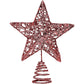 Christmas Tree Topper Ornament Star Champagne Glitter 8"