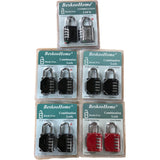 BeskooHome Combination Locks Set of 10 Hassle Free Code Setting Gap Shackle