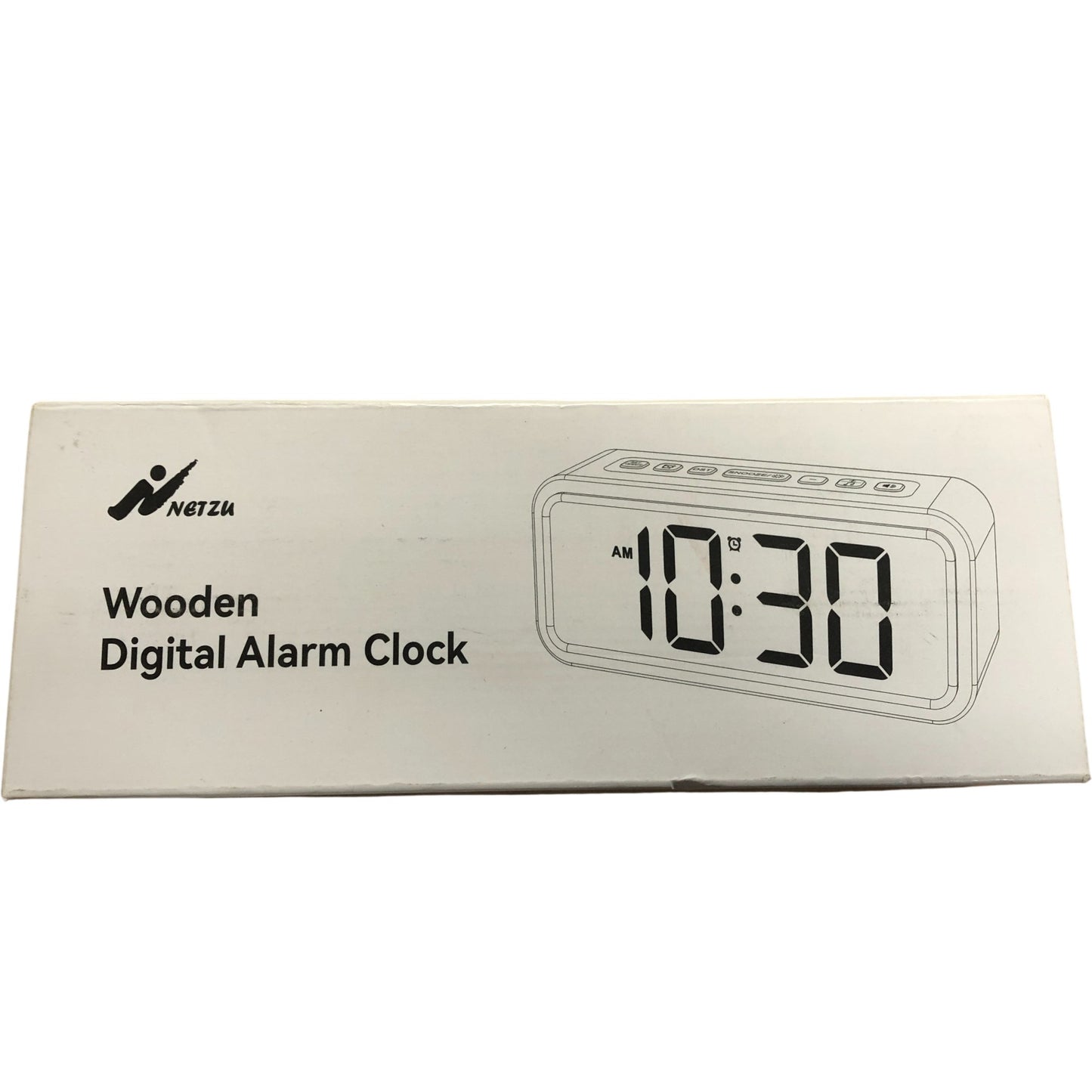 Netzu W318B Wooden Digital Alarm Clock Stylish Design Sleep Timer Function