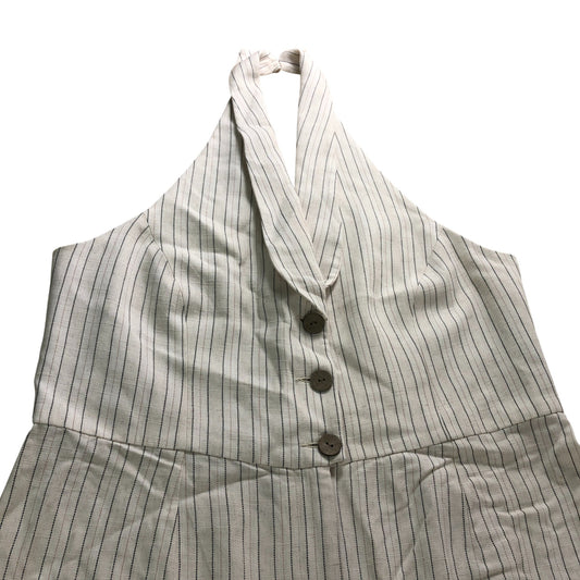 River Island Jumpsuit UK16 Women's Striped Halter Neck Wide Leg Casual Fashion