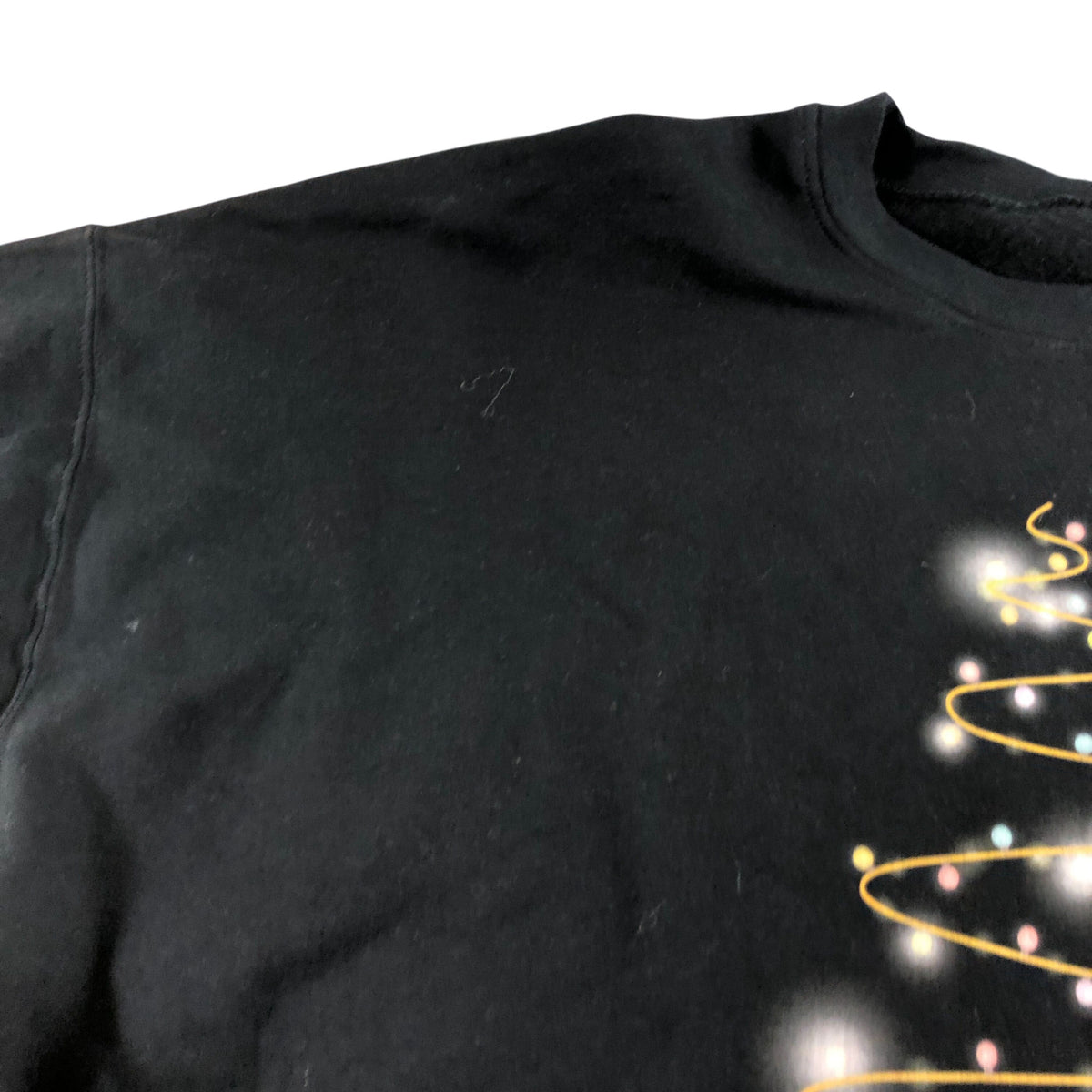 Merry Christmas Sweatshirt 3XL Unisex Black Christmas Tree Design