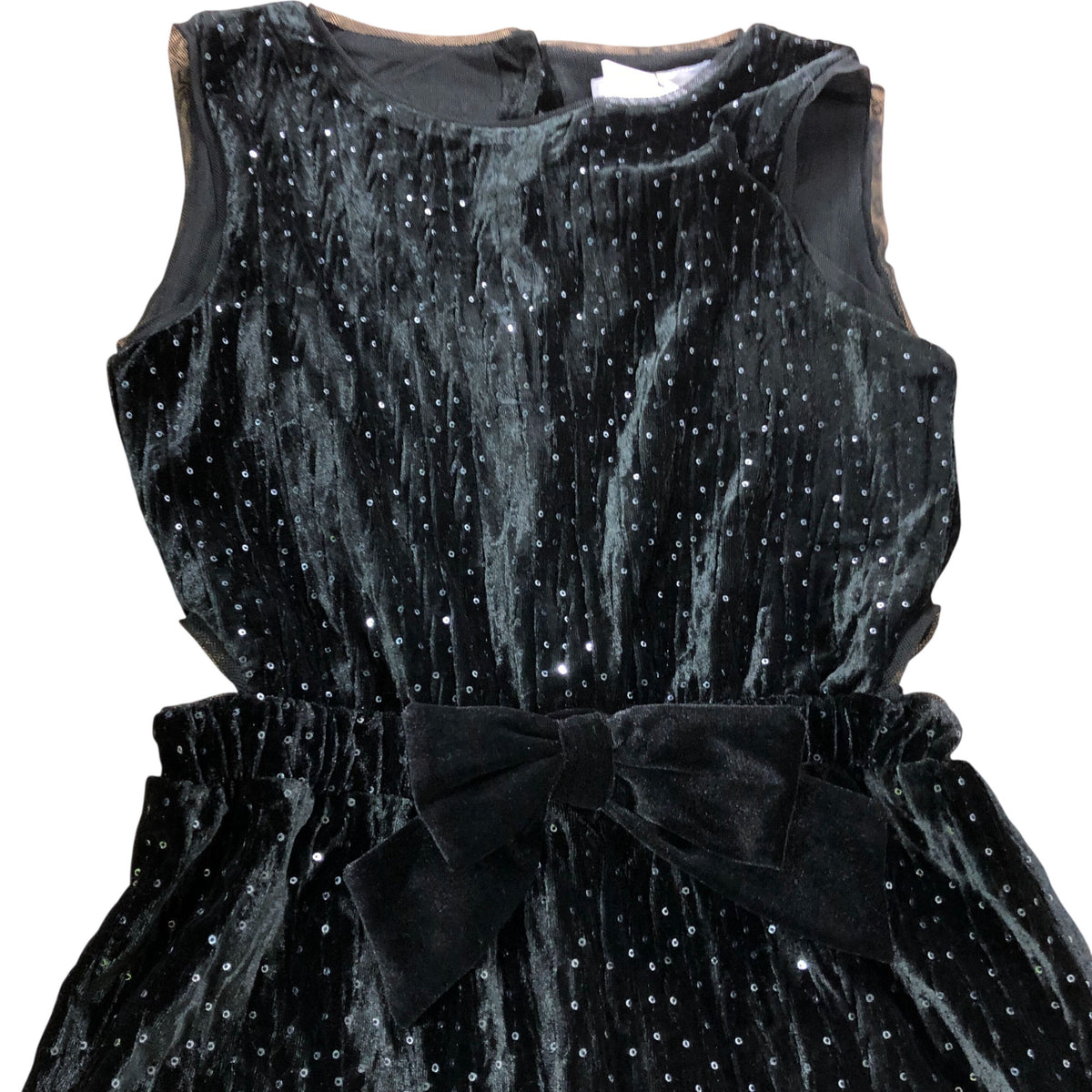 Zara Black Velvet Sequin Jumpsuit 8-9 Years