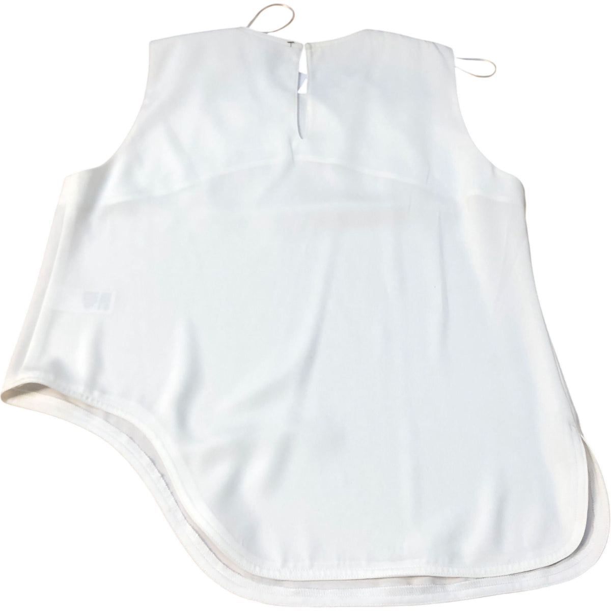 River Island Sleeveless Blouse UK12 Women's White Lightweight Top