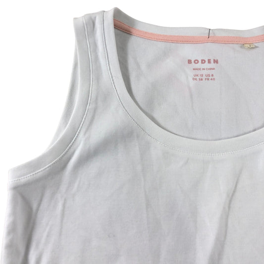 Boden White Tank Top UK12