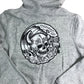 Saltrock Grey Zip Up Hoodie Size 13 Kids Skull Graphic Cotton Blend