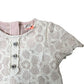 River Island Girls Crochet Dress 2-3 Years Cream Floral Scalloped Hem Buttons