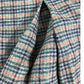 Branded Women's Check Skirt UK16 Wool Blend Green Orange Pleated Style