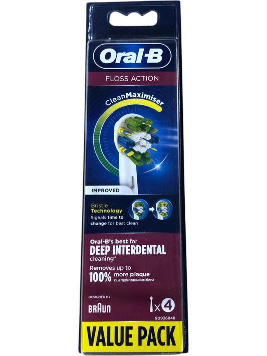 ORAL-B Floss Action Electric Toothbrush Head Value Pack Deep Interdental Clean