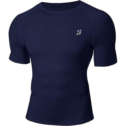 Roadbox Compression Running T-Shirt Navy 3XL