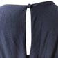 Little Mistress Iska Navy Blue Dress UK20 Women's V Neck Puff Sleeve Ruffle Long