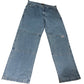DICKIES 32X32 Men's Blue Denim Straight Leg Jeans Workwear