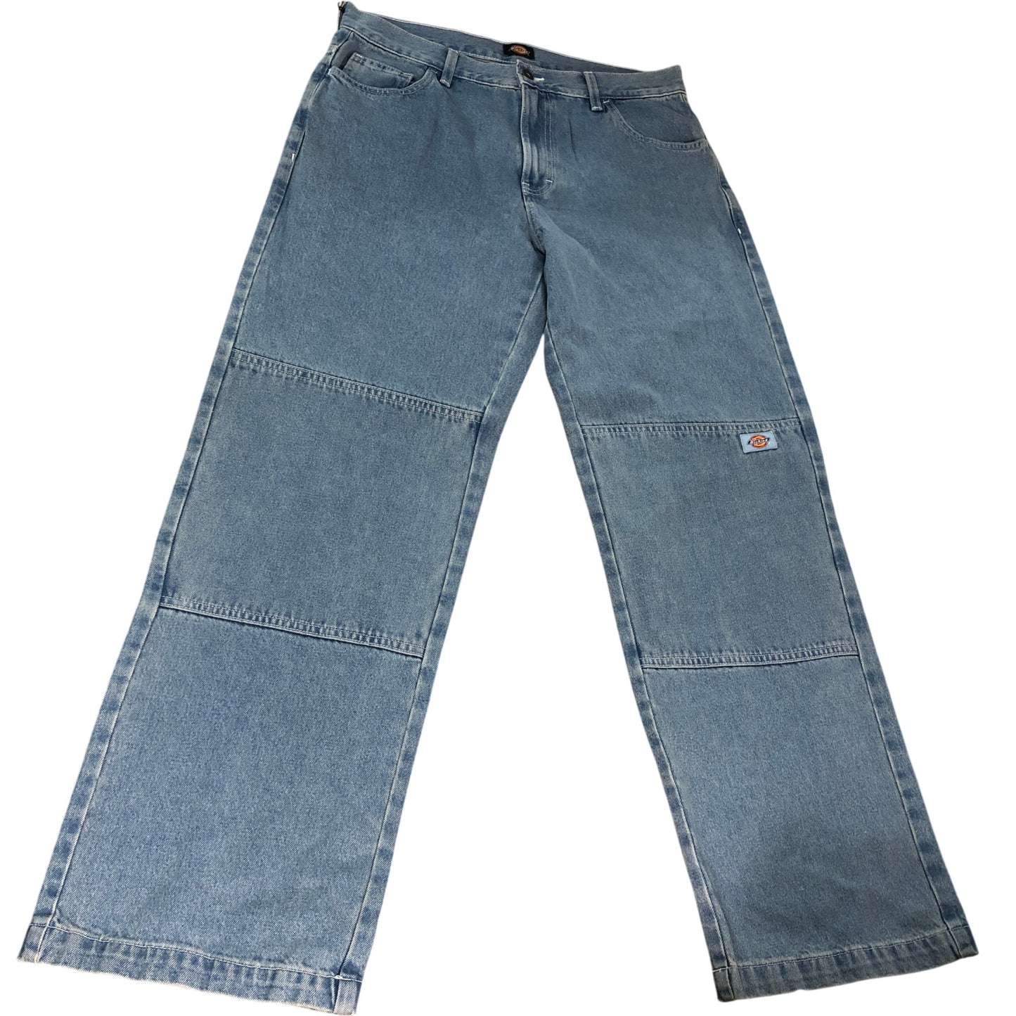 DICKIES 32X32 Men's Blue Denim Straight Leg Jeans Workwear