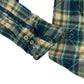 Plaid Shirt Women's Size XS Teal Cotton Long Sleeve