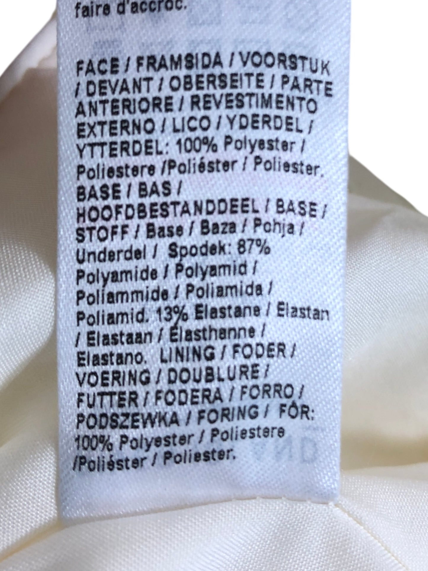 River Island Cream Cropped Jacket UK8 Women's Frill Textured Blazer Coat