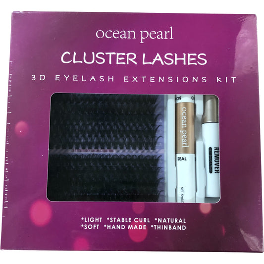 Ocean Pearl Cluster Lashes 3D Eyelash Extensions Kit Light Soft Handmade