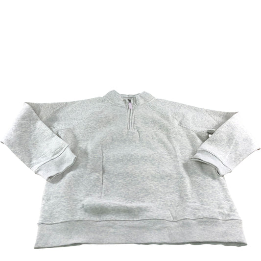 Crew Clothing Company Zip Neck Sweatshirt Size 16 Womens Grey Cotton Blend Top