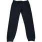 Black Elastic Waist Drawstring Joggers Cuffed Hem Size M