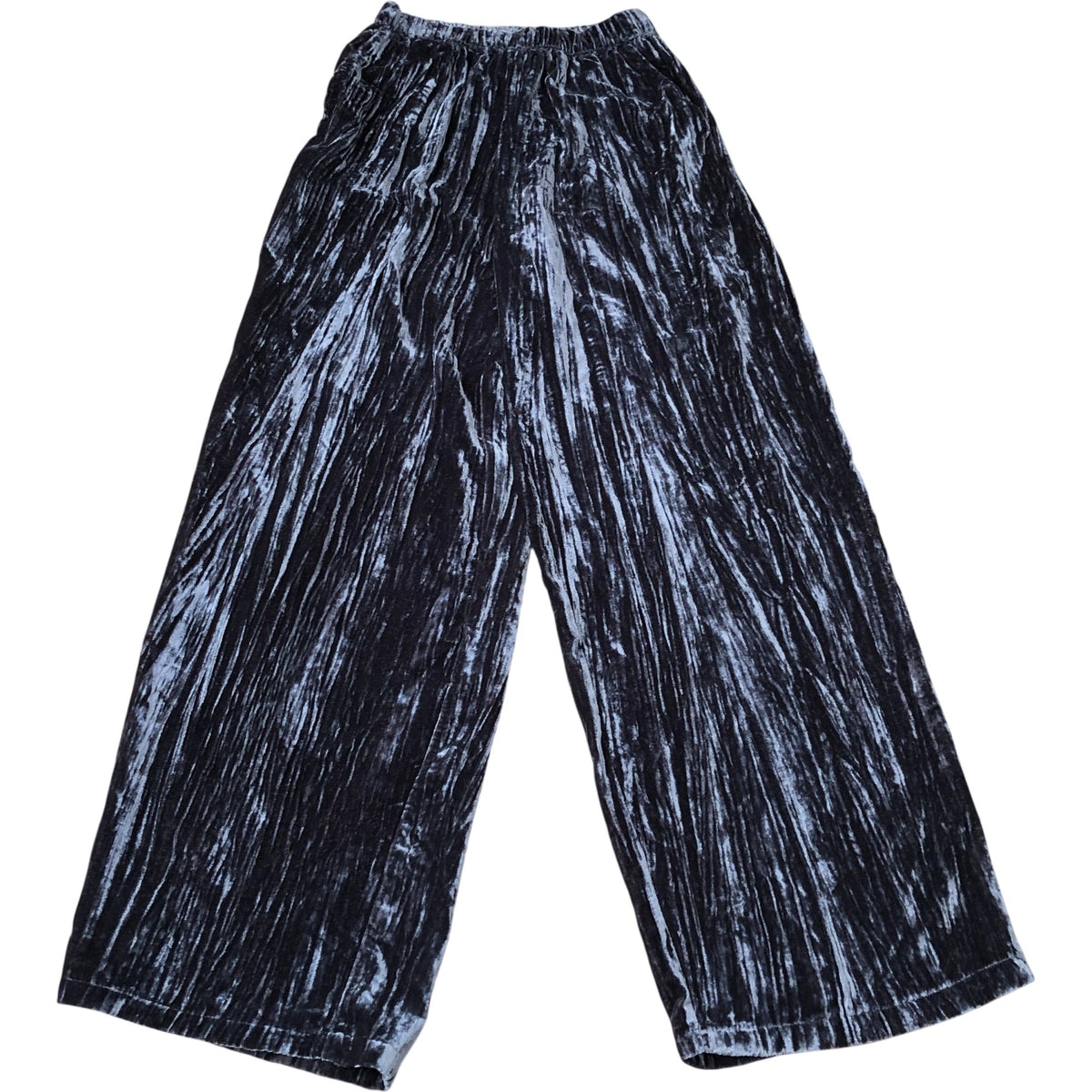 River Island Velvet Trousers Women's Wide Leg Style Grey Size 6
