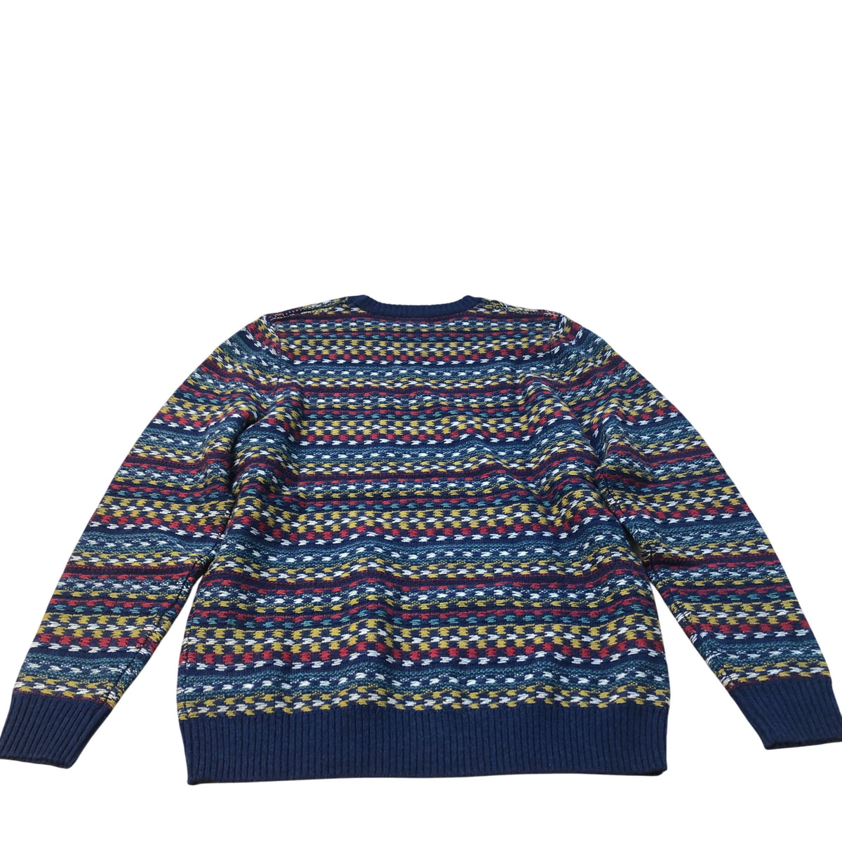 Lambswool Sweater Size M Patterned Knitwear Multicoloured Navy Jumper