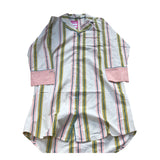 Striped Nightwear Women's Long Sleeves Nightdress Size 10 Organic Cotton