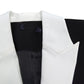 Formal Tuxedo Jacket UK14 Women's Black White Contrast Lapel Smart Fit