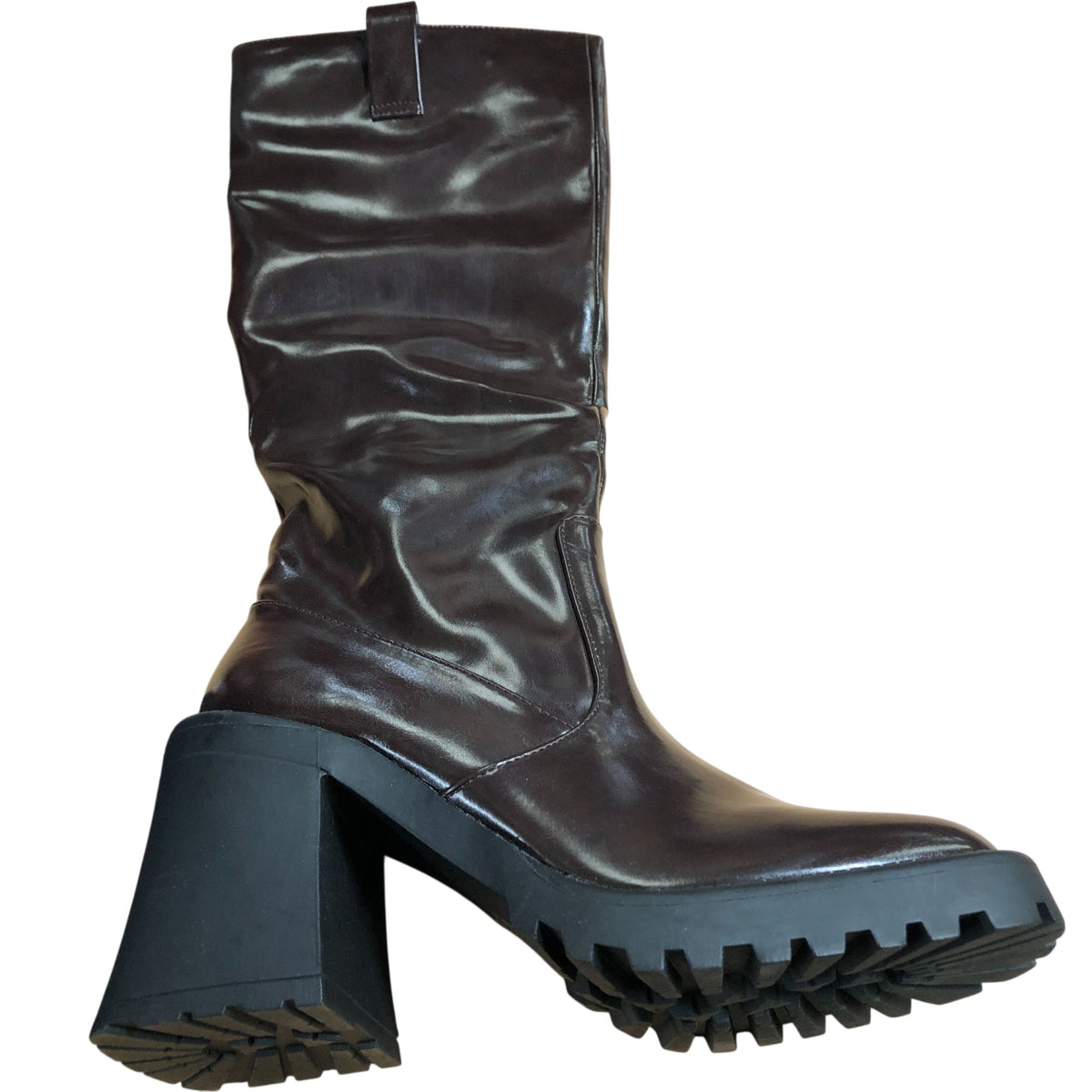 Stylish Branded Brown Knee High Heeled Boots Women's Fashion UK5