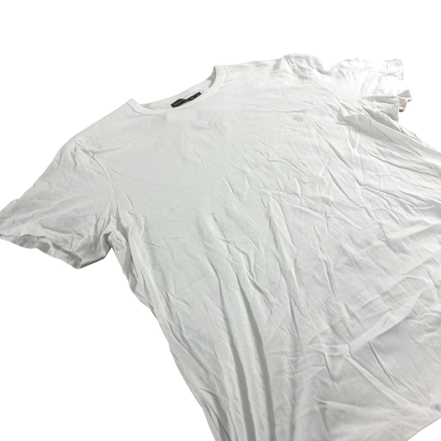 French Connection Basic White T-Shirt  Men's Casual Wear Cotton XXL