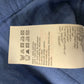 Blue Cotton Blouse Women's Short Sleeve Lace Detail Medium