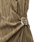River Island Women's Pleated Top Size S Brown Wrap Style With Belt Detail