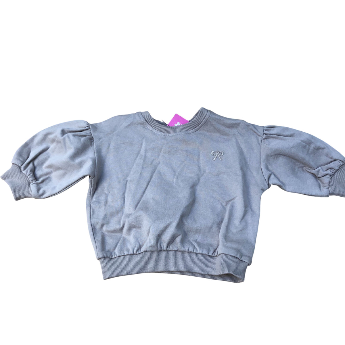 Branded Baby And Toddler Sweatshirt 0-3 Months Unisex Cotton Bow Detail Tan