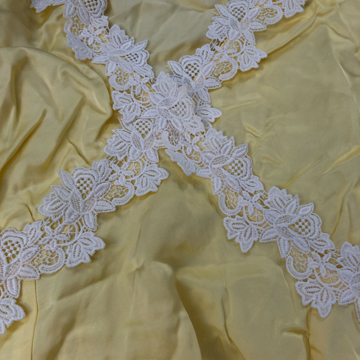 Baukjen Yellow Lace Detail Dress UK12 Women's Lightweight Summer Style