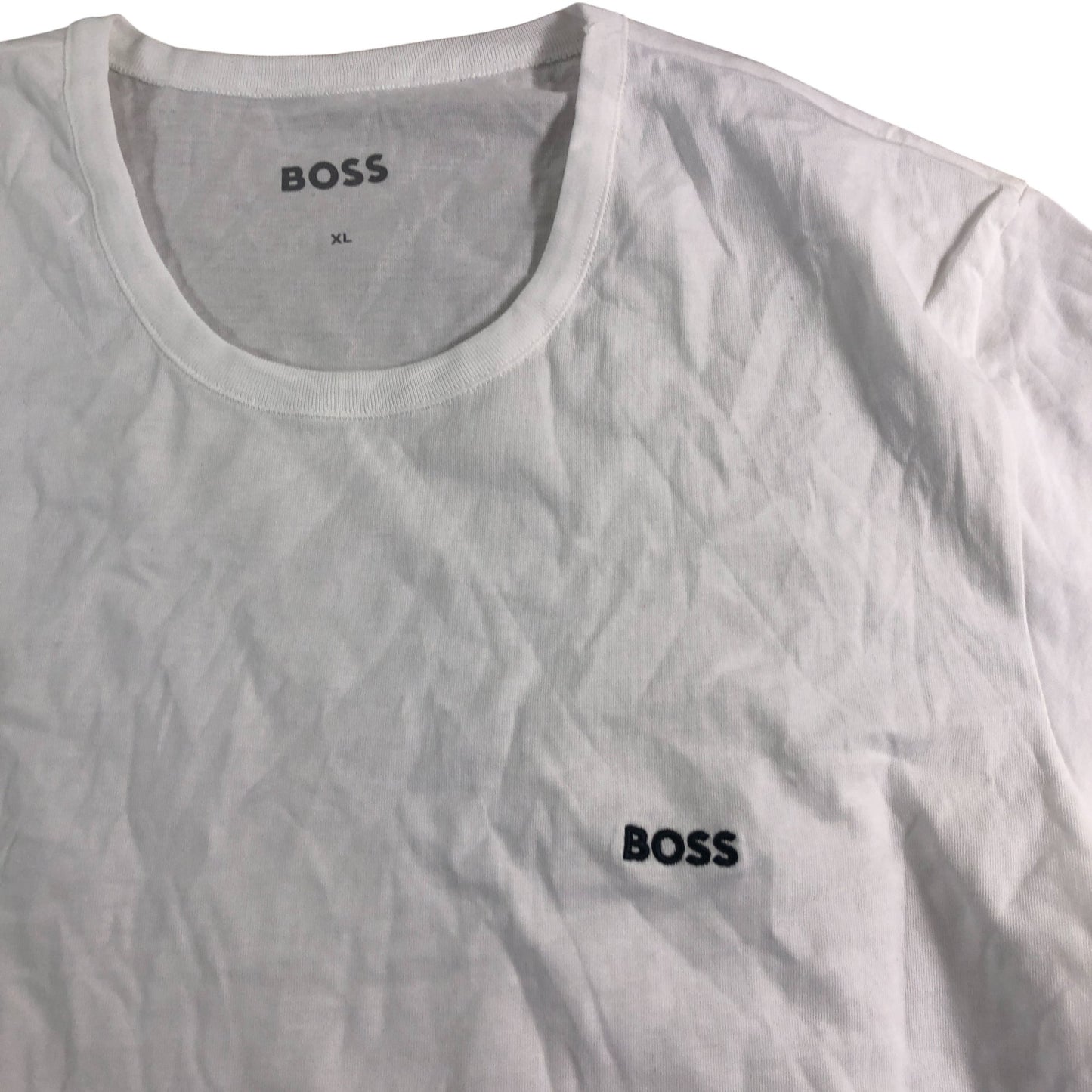 Hugo Boss T-Shirt XL Men's White Cotton Short Sleeve Logo Casual Wear