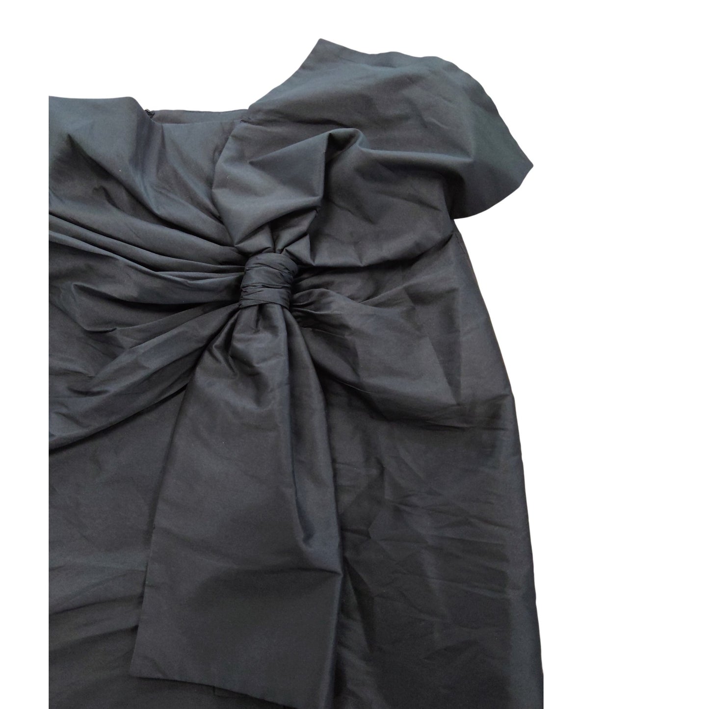 River Island Women's Black Skirt Size 16 Stylish Bow Detail High Waisted