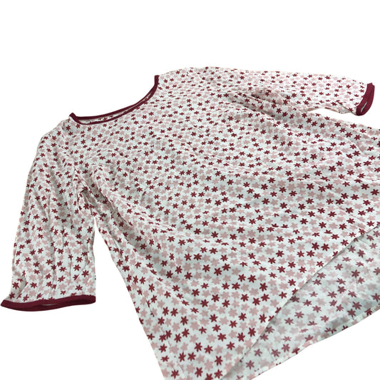 Boden Viscose Top Women's 3/4 Sleeve Red Star Print Casual Blouse UK10