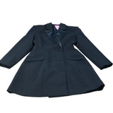River Island Double Breasted Blazer Jacket UK12 Women's Black Satin Lapel Smart