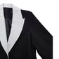 Red Herring Tuxedo Jacket UK12 Women's Formal Wear Black with White Satin Collar