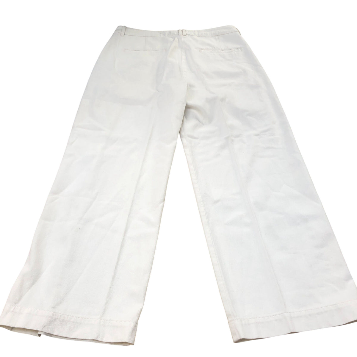 Baukjen Pleated Trousers UK Size 16 Women's Casual Organic Cotton White