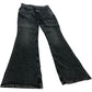 High Rise Flare Jeans Size 12 Women's Black Cotton