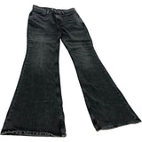 High Rise Flare Jeans Size 12 Women's Black Cotton